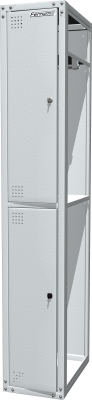 Шкаф металлический для одежды односекционный, серый FERRUM 03.312/D-7035