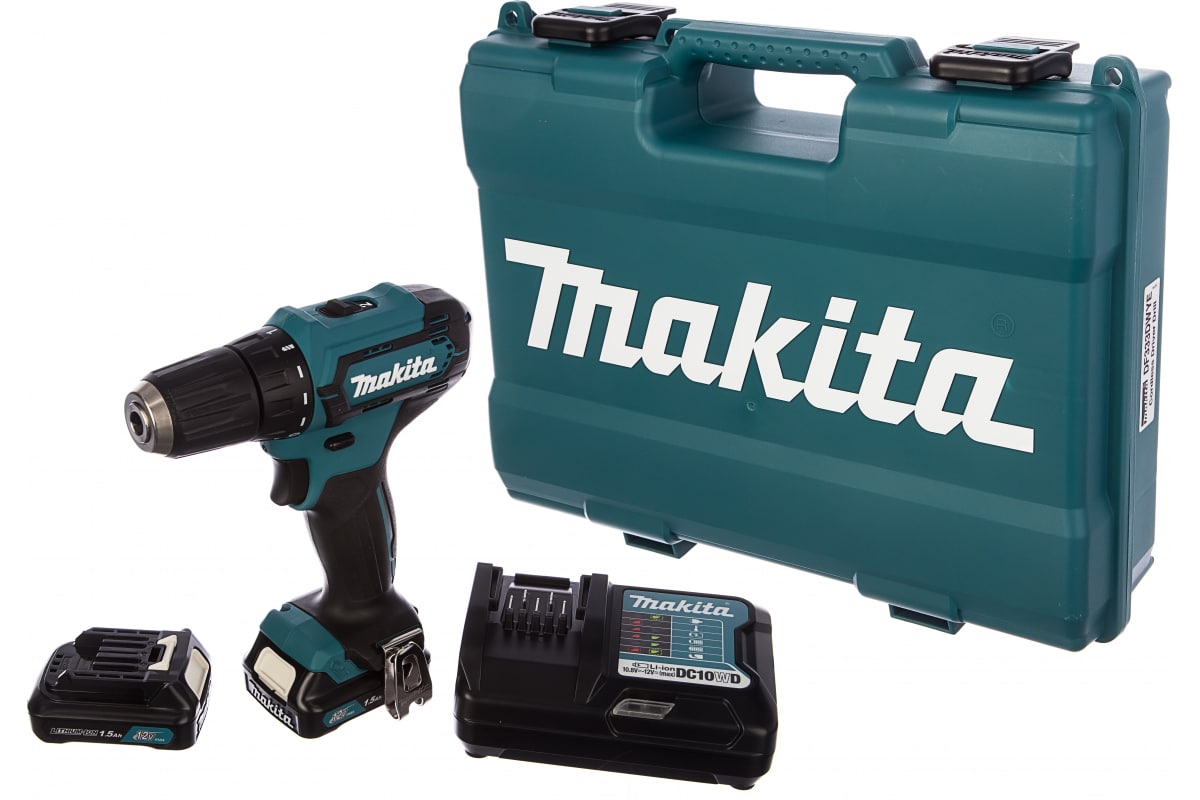 Аккумуляторная дрель-шуруповерт 12 В, кейс MAKITA DF333DWYE