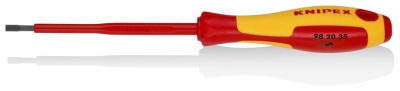 Отвертка шлицевая Slotted 3,5 мм, 100 мм, диэлектрическая KNIPEX KN-982035