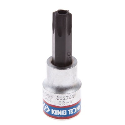 Насадка (бита) торцевая 3/8", Torx, T50, L = 50 мм, с отверстием KING TONY 302750