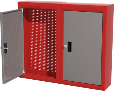 Шкаф навесной для инструмента, красный FERRUM 03.000L-3000