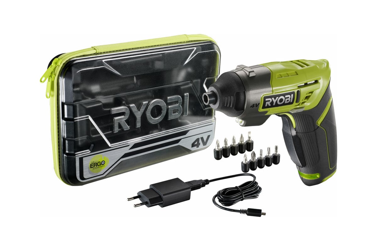 Аккумуляторная отвертка 4 В RYOBI ERGO