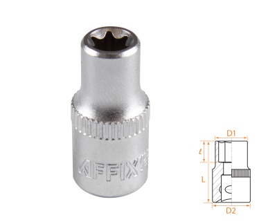 Головка торцевая TORX Е-стандарт 1/4", E7 AFFIX AF00023007