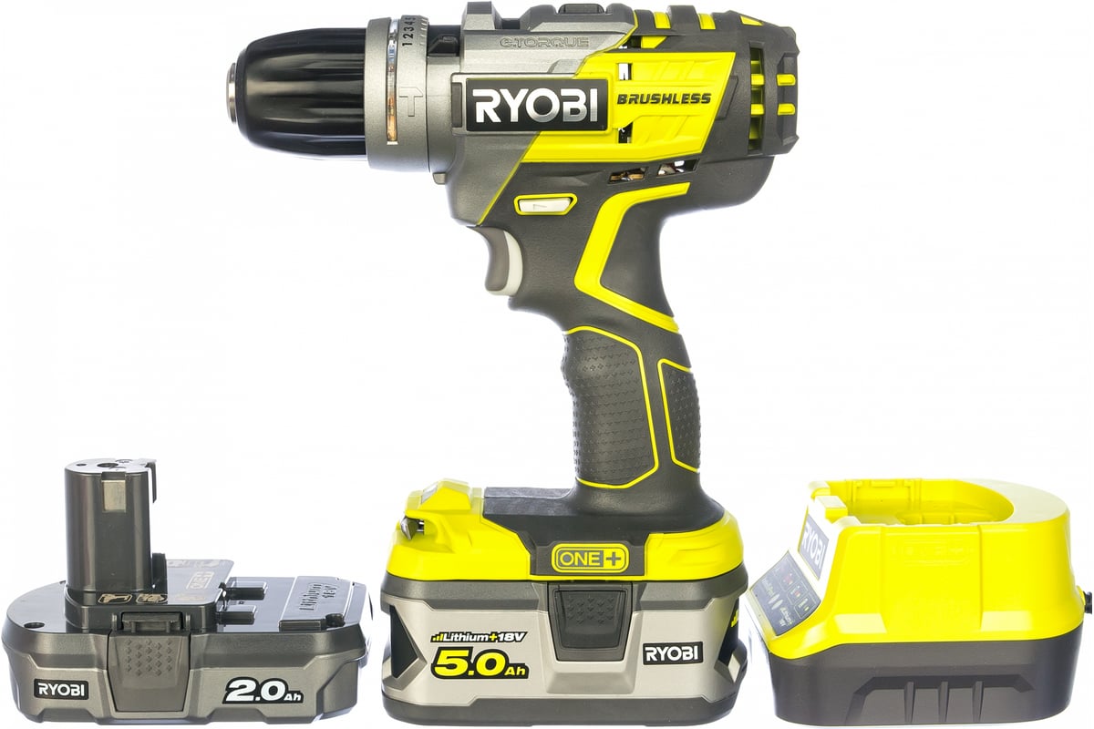 Аккумуляторная дрель-шуруповерт, ударная, ONE+,18В RYOBI R18PDBL-252S