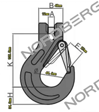 Цепь рихтовочная с крюком (стапель) NORDBERG BAS-CHAIN3