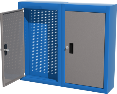 Шкаф навесной для инструмента, синий FERRUM 03.000L-9007/5015