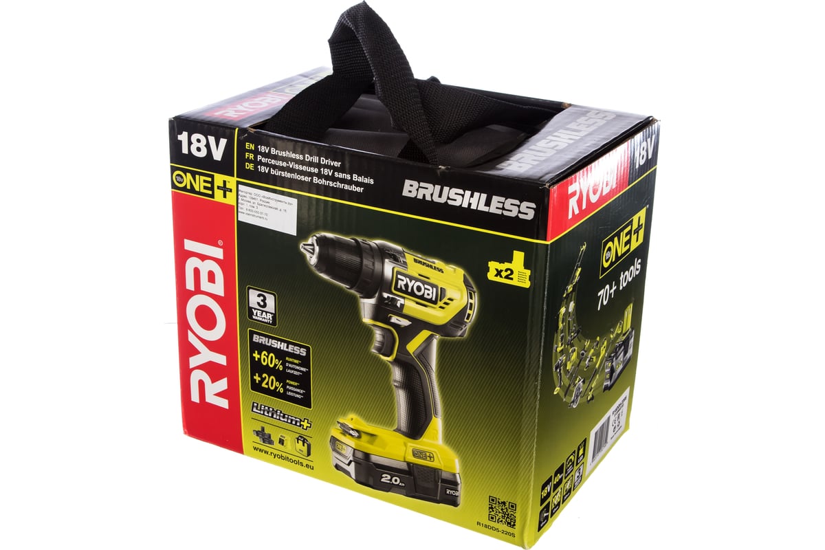 Аккумуляторная дрель-шуруповерт ONE+,18В RYOBI R18DD5-220S