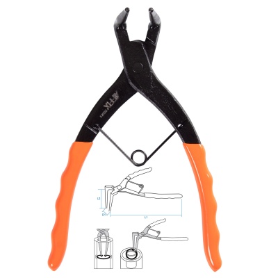 Съемник для стопорных колец 180 мм, загнутые удлиненные, сжатие AFFIX AF03320180L