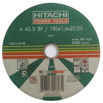 Круг отрезной по металлу 180х1,6мм HITACHI 18016HR