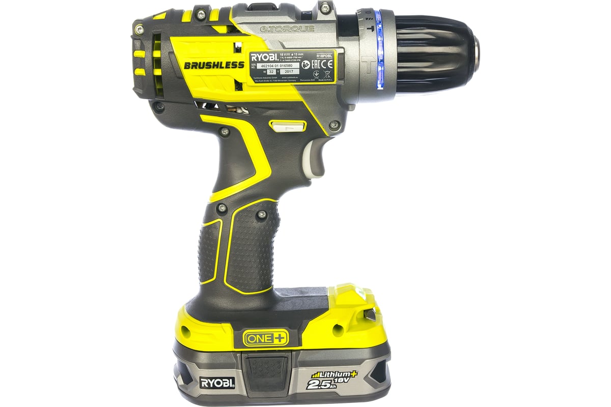 Аккумуляторная дрель-шуруповерт, ударная, ONE+,18В RYOBI R18PDBL-225S