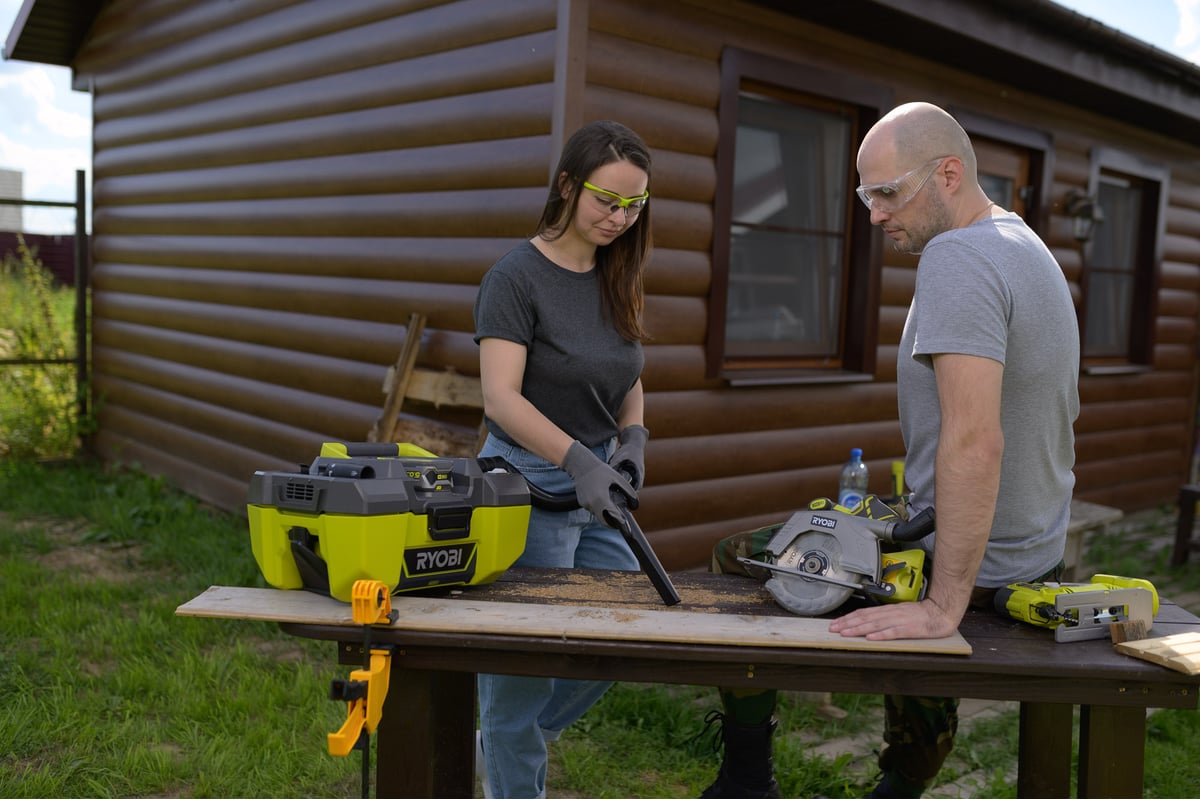 Пылесос аккумуляторный ONE+, 18 В, без аккумулятора и ЗУ RYOBI R18PV-0