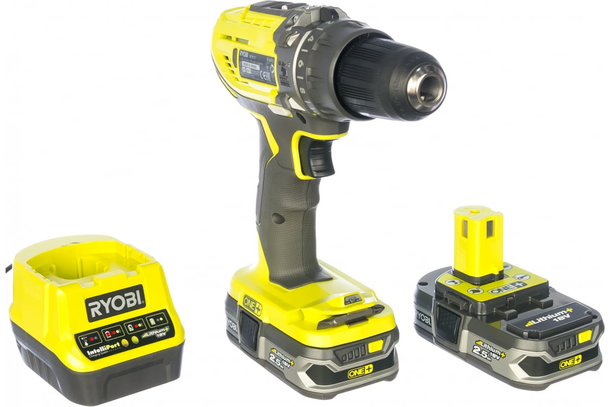 Аккумуляторная дрель-шуруповерт, ударная, ONE+,18В RYOBI R18PD3-225S