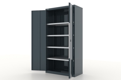 Шкаф металлический для инструмента двухсекционный, темно-серый FERRUM 13.1041-7016