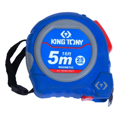 Рулетка измерительная 5 м, магнитный крюк KING TONY 79094-05C1