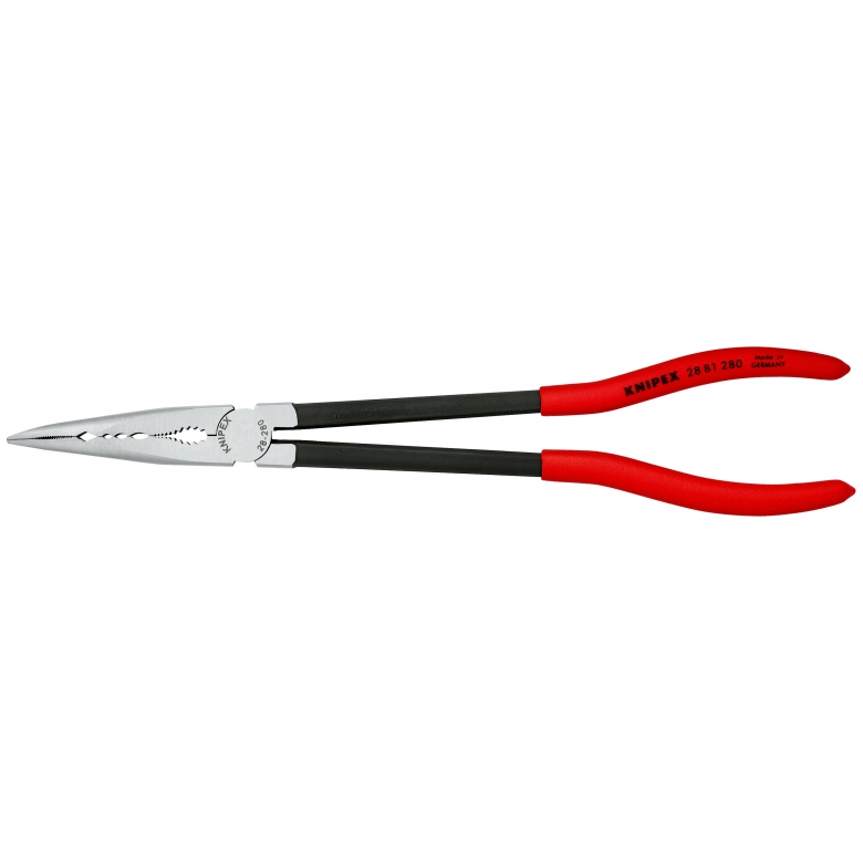 Плоскогубцы тонконосые удлиненные, 280 мм, загнутые KNIPEX KN-2881280