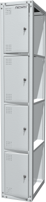 Шкаф металлический для одежды односекционный, серый FERRUM 03.314/D-7035
