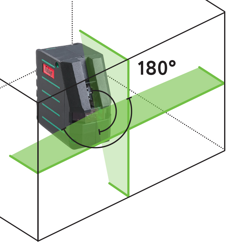 Уровень лазерный, зеленый луч Crystal 20G VH FUBAG 31627