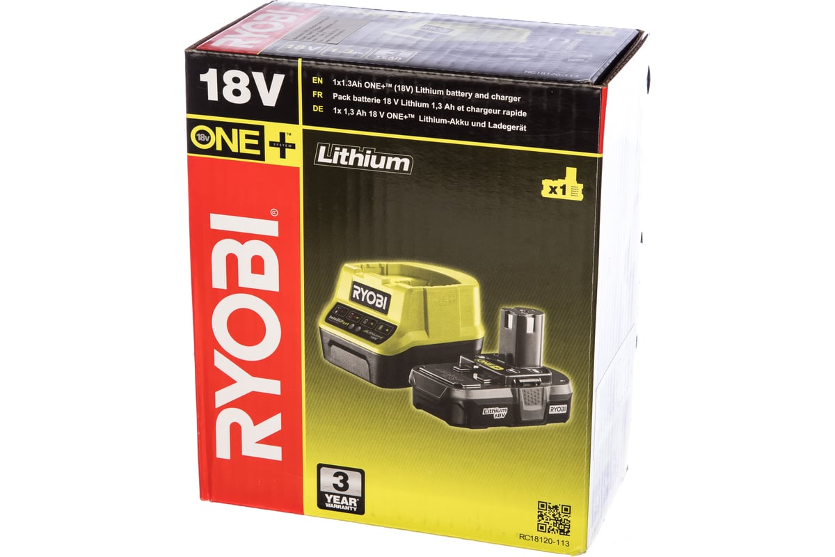 Аккумулятор и зарядное устройство 18В, ONE+ RYOBI RC18120-113