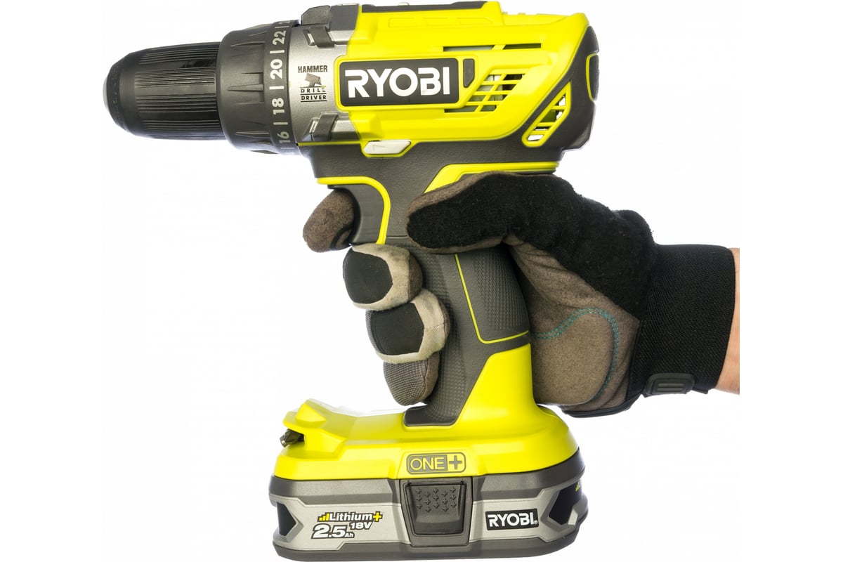 Аккумуляторная дрель-шуруповерт, ударная, ONE+,18В RYOBI R18PD3-225S