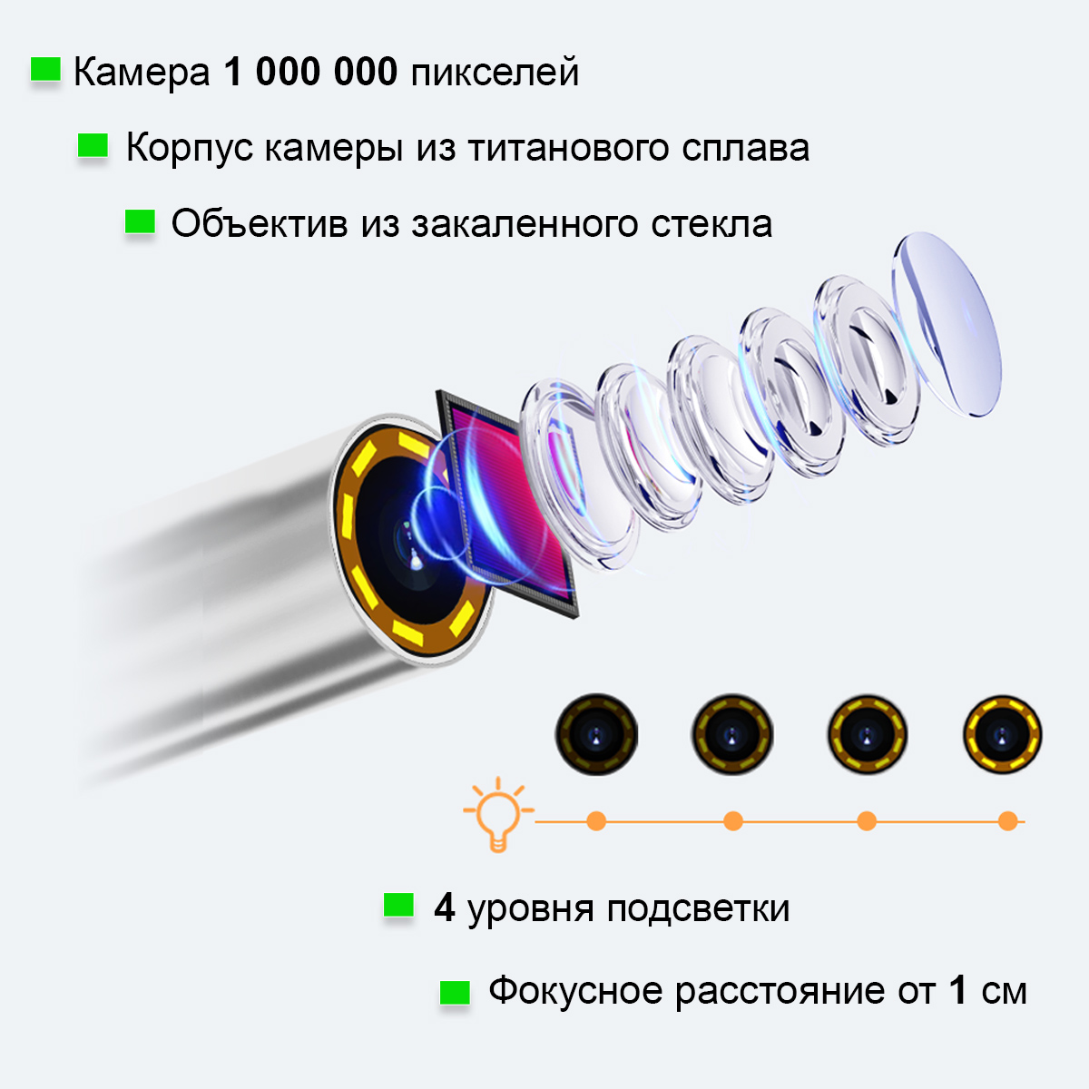 Видеоэндоскоп промышленный, управляемый, 4 мм ICARTOOL IC-VC1042W