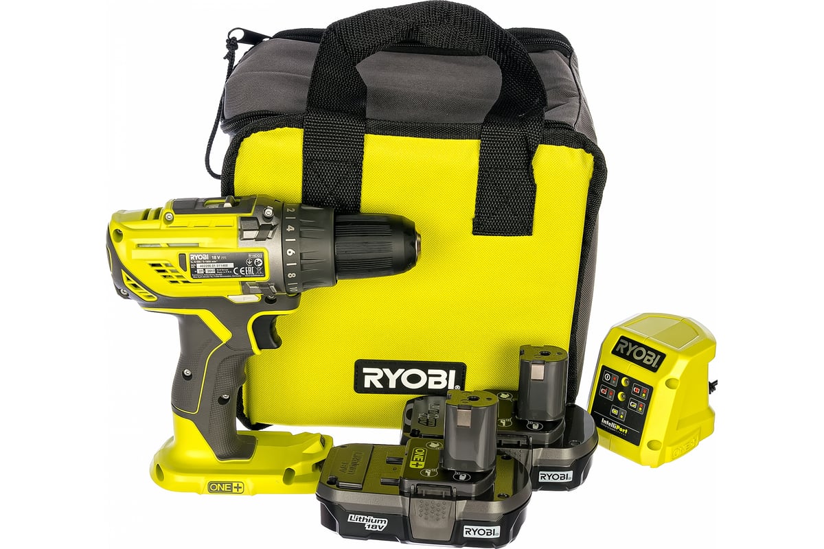 Аккумуляторная дрель-шуруповерт ONE+,18В RYOBI R18DD3-213S