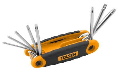 Набор Torx, T9H-T40H, с отверстием, складной, 8 предметов TOLSEN TT20069