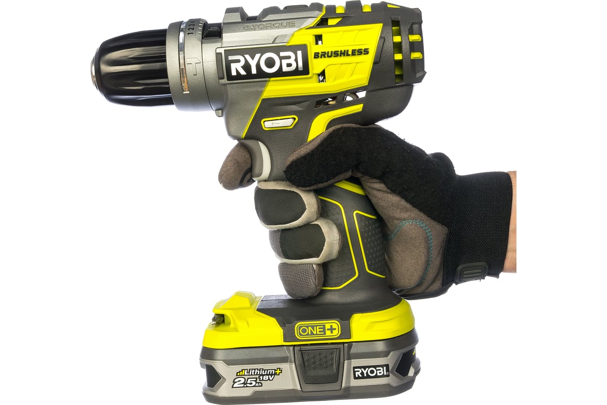 Аккумуляторная дрель-шуруповерт, ударная, ONE+,18В RYOBI R18PDBL-225S