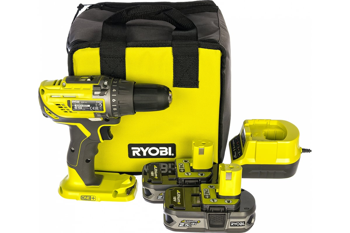 Аккумуляторная дрель-шуруповерт ONE+,18В RYOBI R18DD3-225S