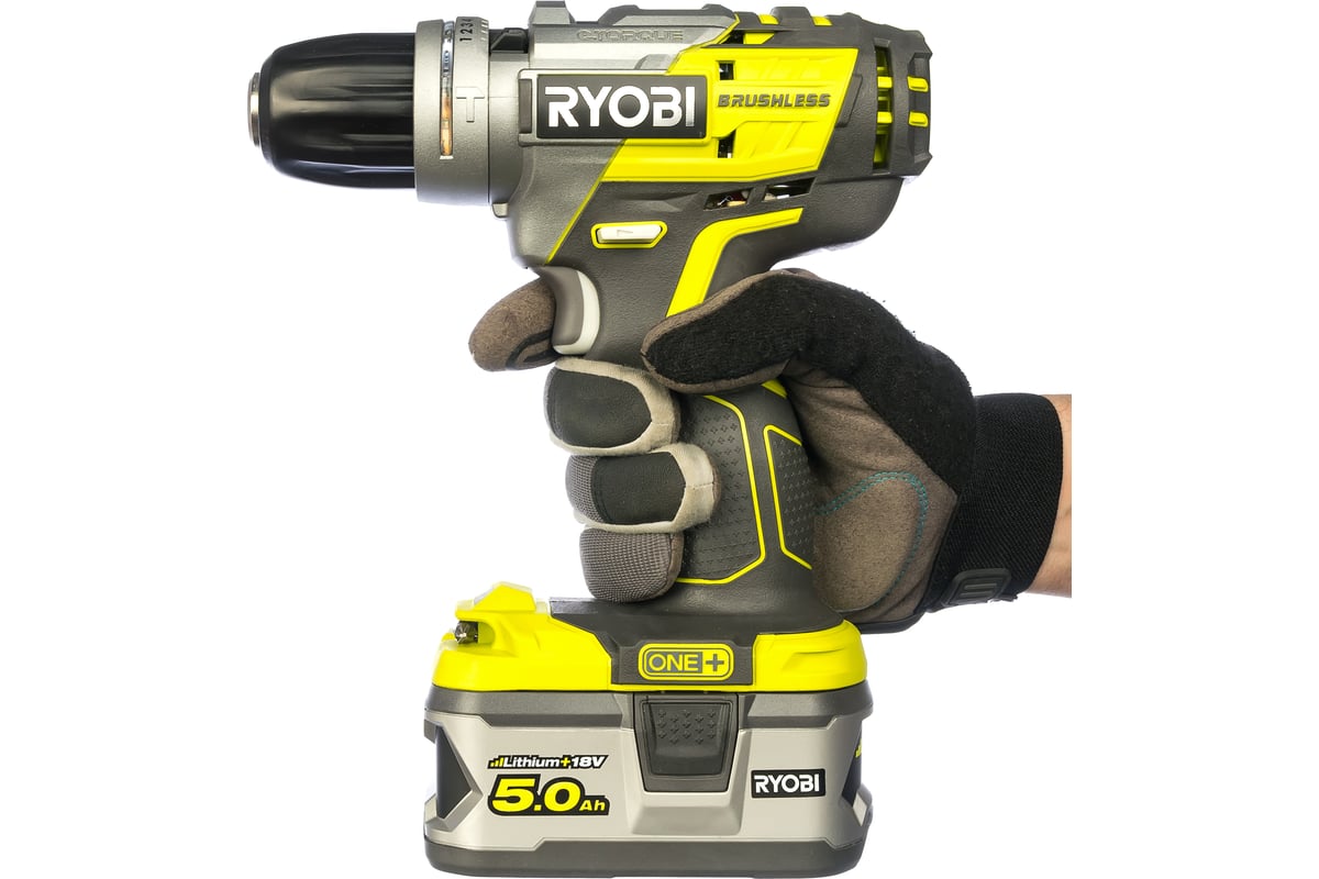 Аккумуляторная дрель-шуруповерт, ударная, ONE+,18В RYOBI R18PDBL-252S