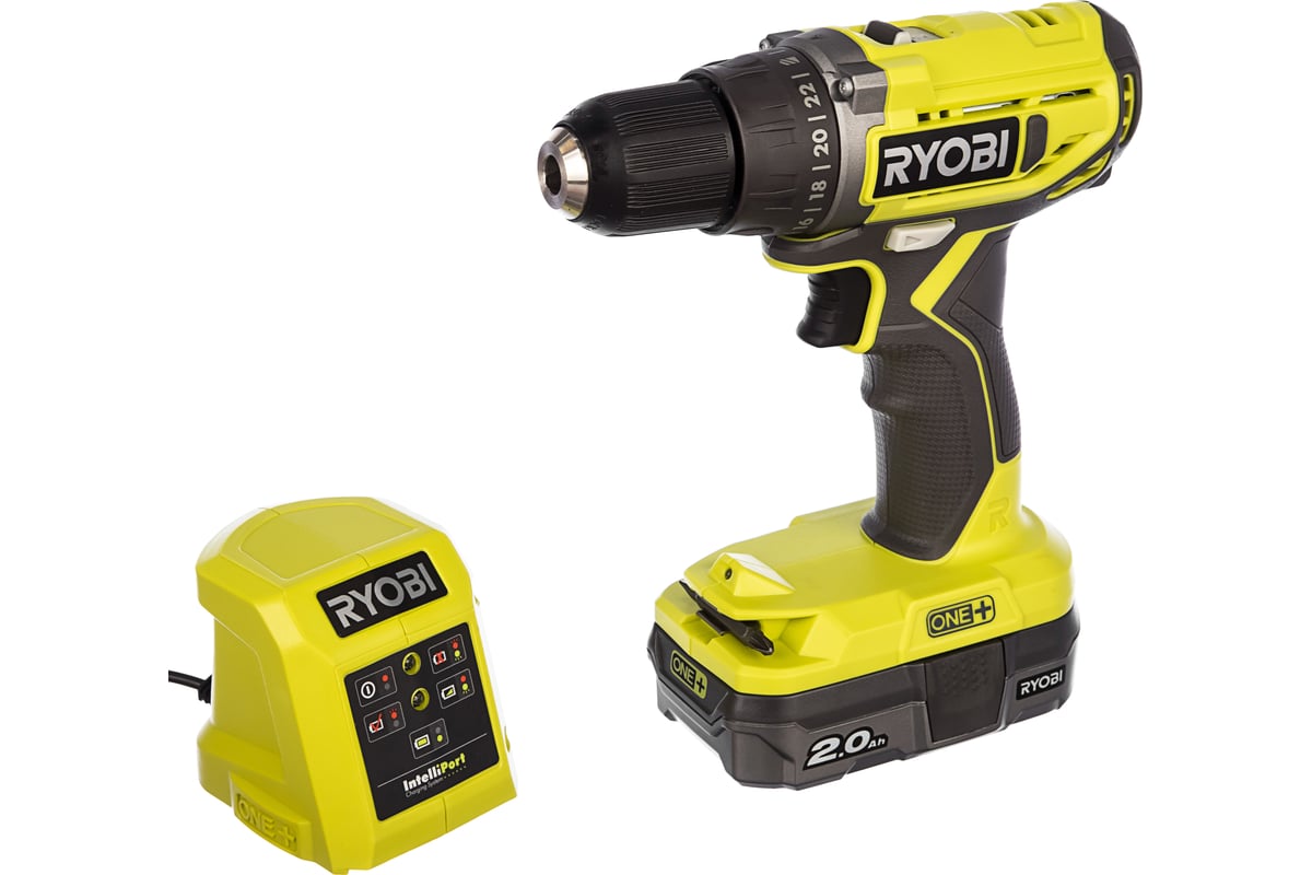 Аккумуляторная дрель-шуруповерт ONE+,18В RYOBI R18DD2-120G