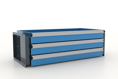 Блок из 3 ящиков для шкафа инструментального, 842 мм, синий FERRUM 13.922-5015