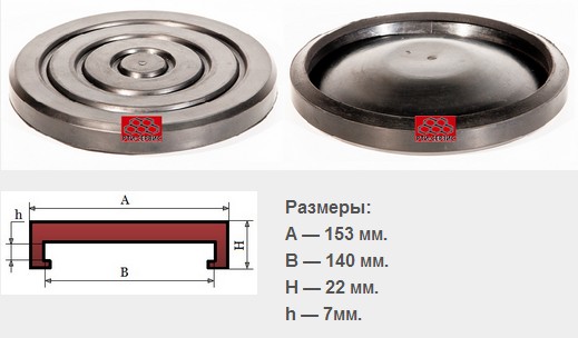 Накладка на домкрат, 153х140 мм, ("Nordberg") 1006