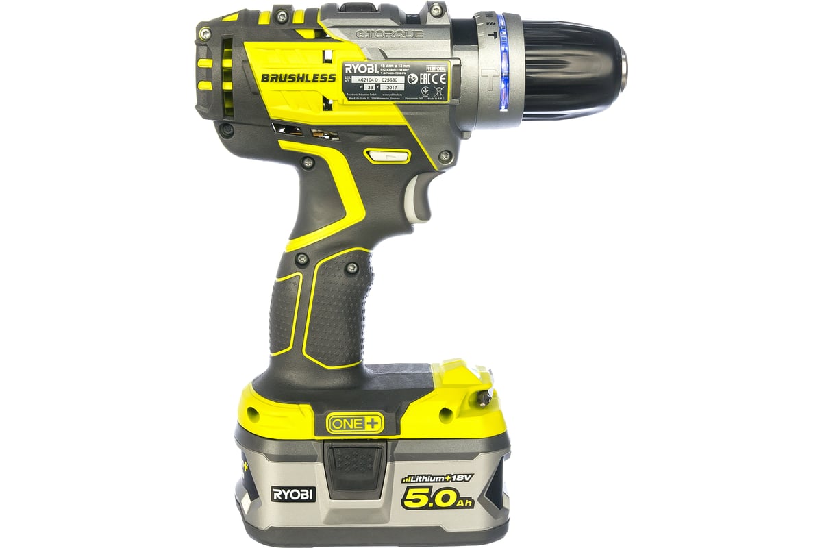 Аккумуляторная дрель-шуруповерт, ударная, ONE+,18В RYOBI R18PDBL-252S