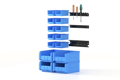 Комплект ящиков и держателей инструмента для шиномонтажного модуля, 17 шт, синий FERRUM 06.301/1-5015