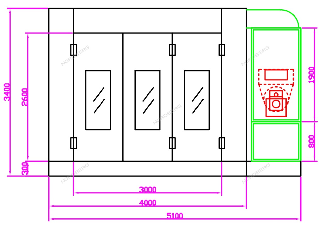 Камера окрасочно сушильная NORDBERG Economic