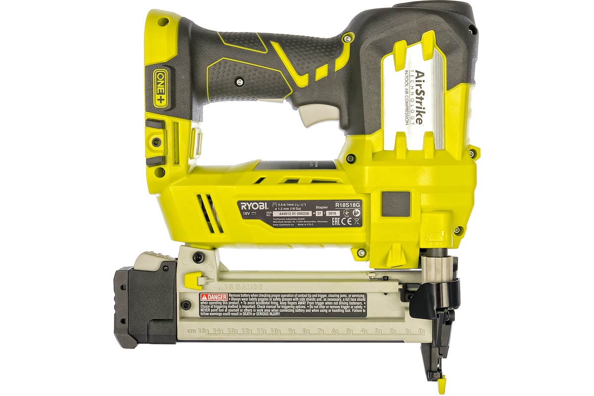 Степлер аккумуляторный ONE+,18 В, без аккумулятора и ЗУ RYOBI R18S18G-0