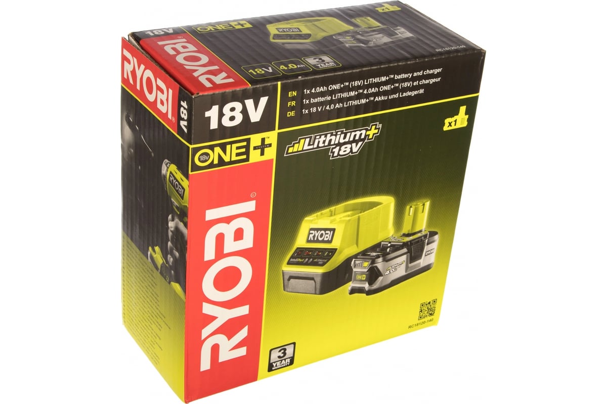 Аккумулятор и зарядное устройство 18В, ONE+ RYOBI RC18120-140