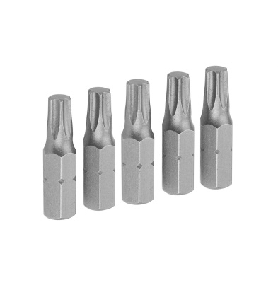 Набор вставок (бит) торцевых 1/4", Torx, T20, 25 мм, 5 предметов TOLSEN TT20276