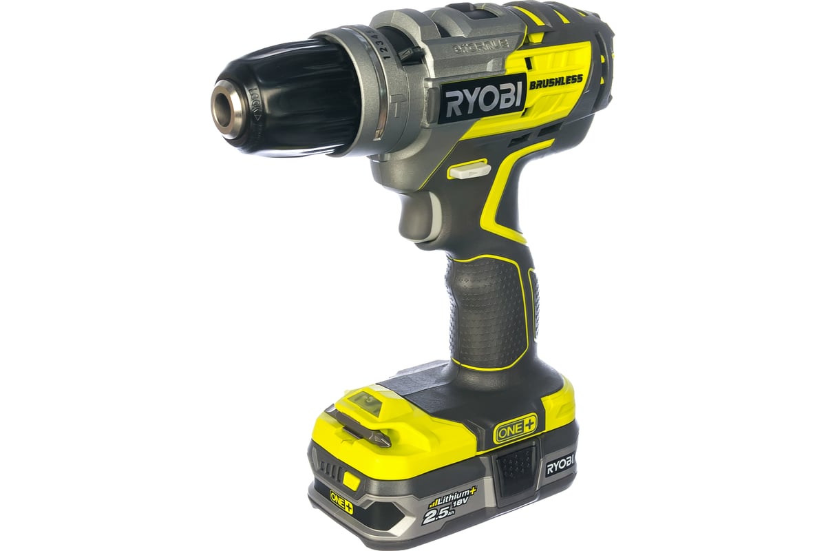 Аккумуляторная дрель-шуруповерт, ударная, ONE+,18В RYOBI R18PDBL-225S