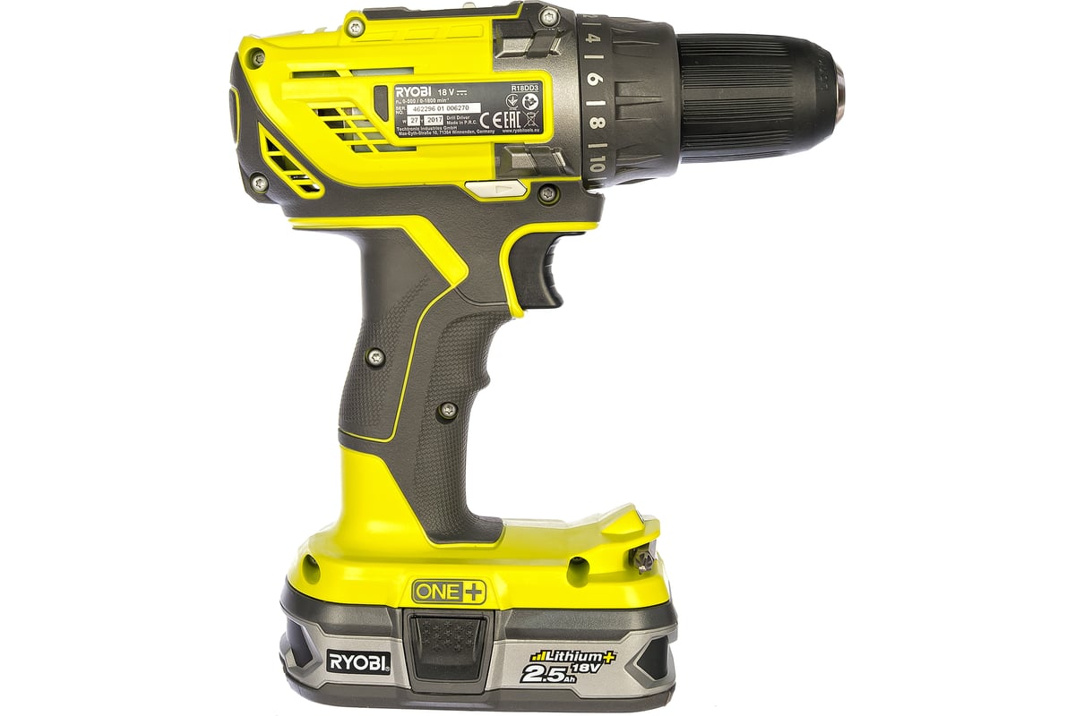 Аккумуляторная дрель-шуруповерт ONE+,18В RYOBI R18DD3-225S