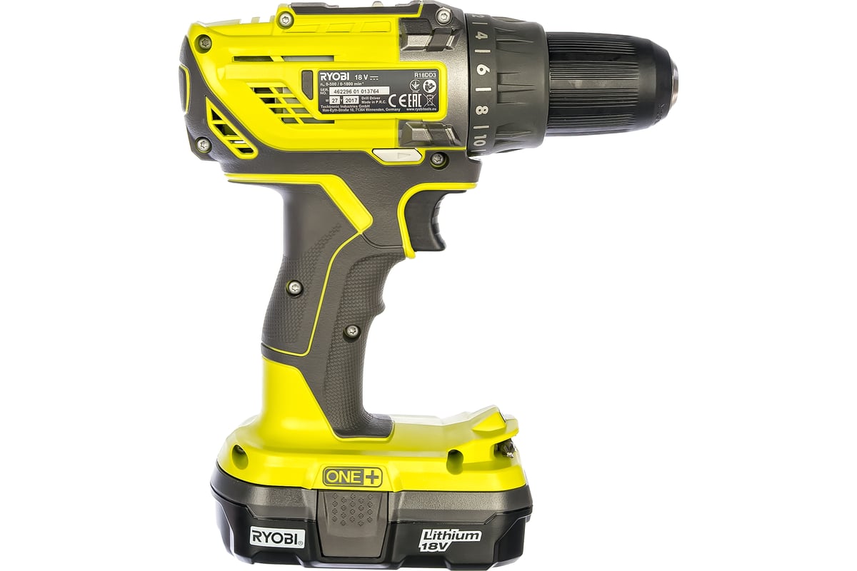 Аккумуляторная дрель-шуруповерт ONE+,18В RYOBI R18DD3-113S