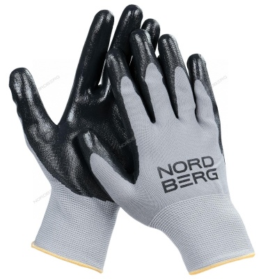 Перчатки с нитрилом, полиэфирные NORDBERG NPG1508GB