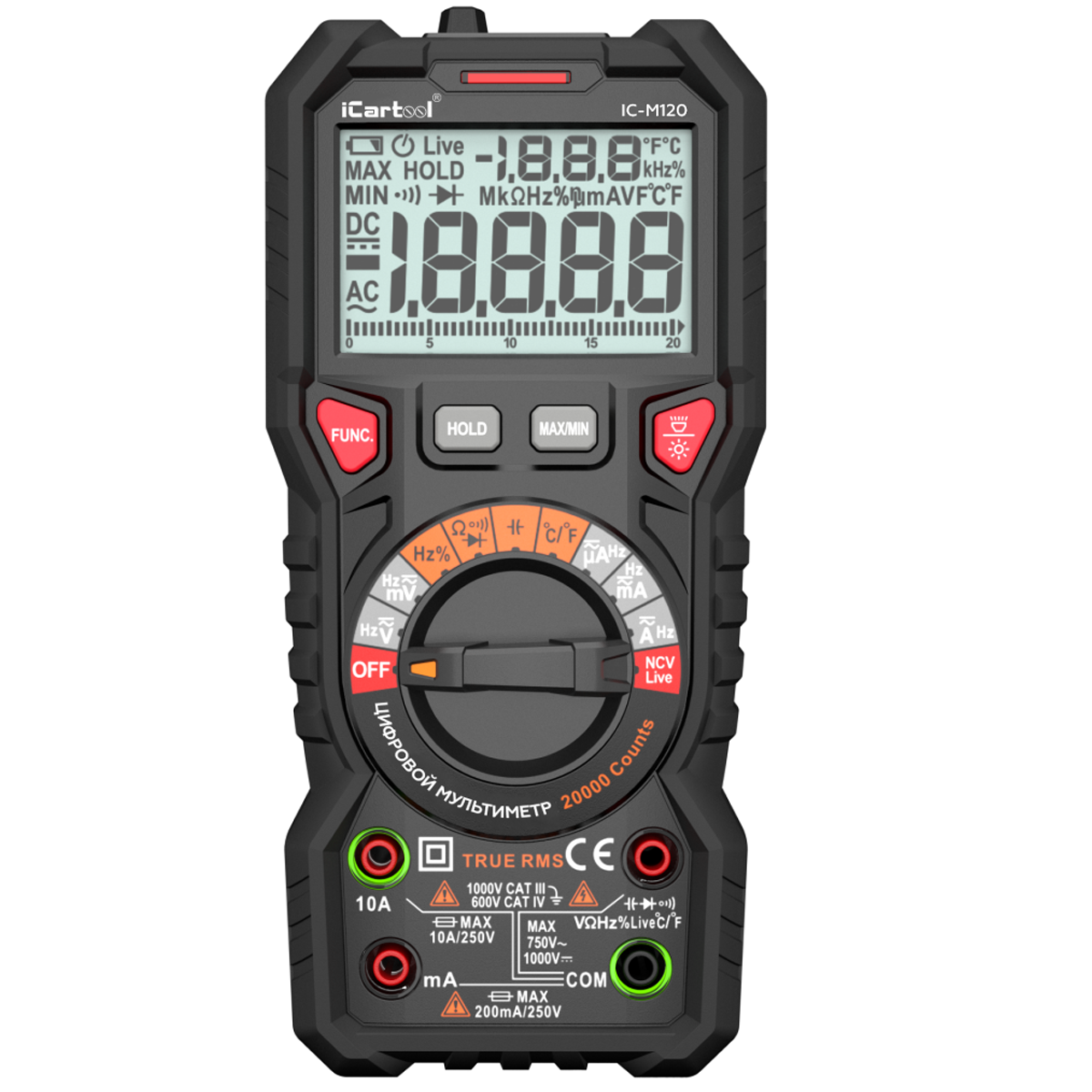 Мультиметр цифровой ICARTOOL IC-M120