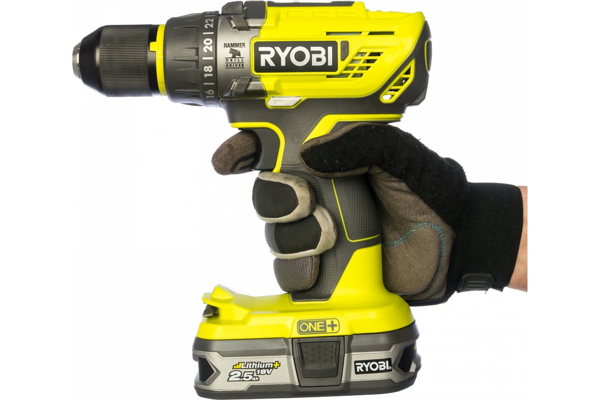 Аккумуляторная дрель-шуруповерт, ударная, ONE+,18В RYOBI R18PD31-225S