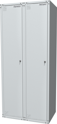 Шкаф металлический для одежды двухсекционный, серый FERRUM 03.422-7035