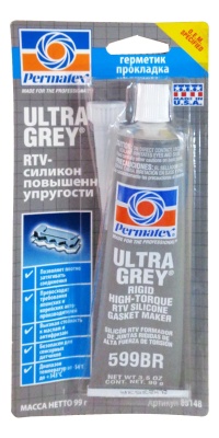 Герметик формирователь прокладок Ultra Grey Rigid High-Torque RTV Silicone Gasket Maker, 99 г PERMATEX 89148