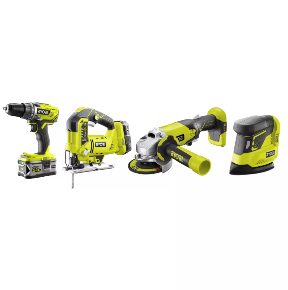 Набор аккумуляторного инструмента, 7 предметов RYOBI R18CK4B-252S